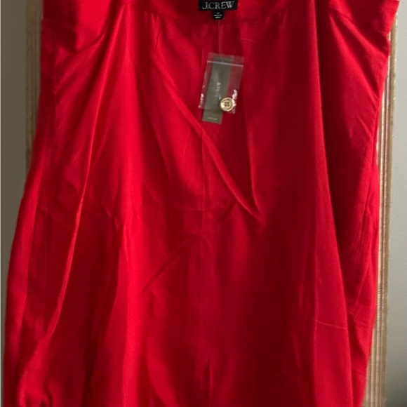 🔥NEW J. Crew Vintage Red Claudia Mini Dress in linen NWT Holidays Gold Buttons - Picture 11 of 11